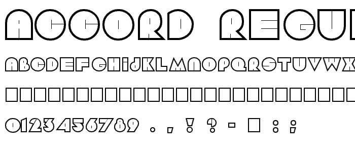 Accord Regular font